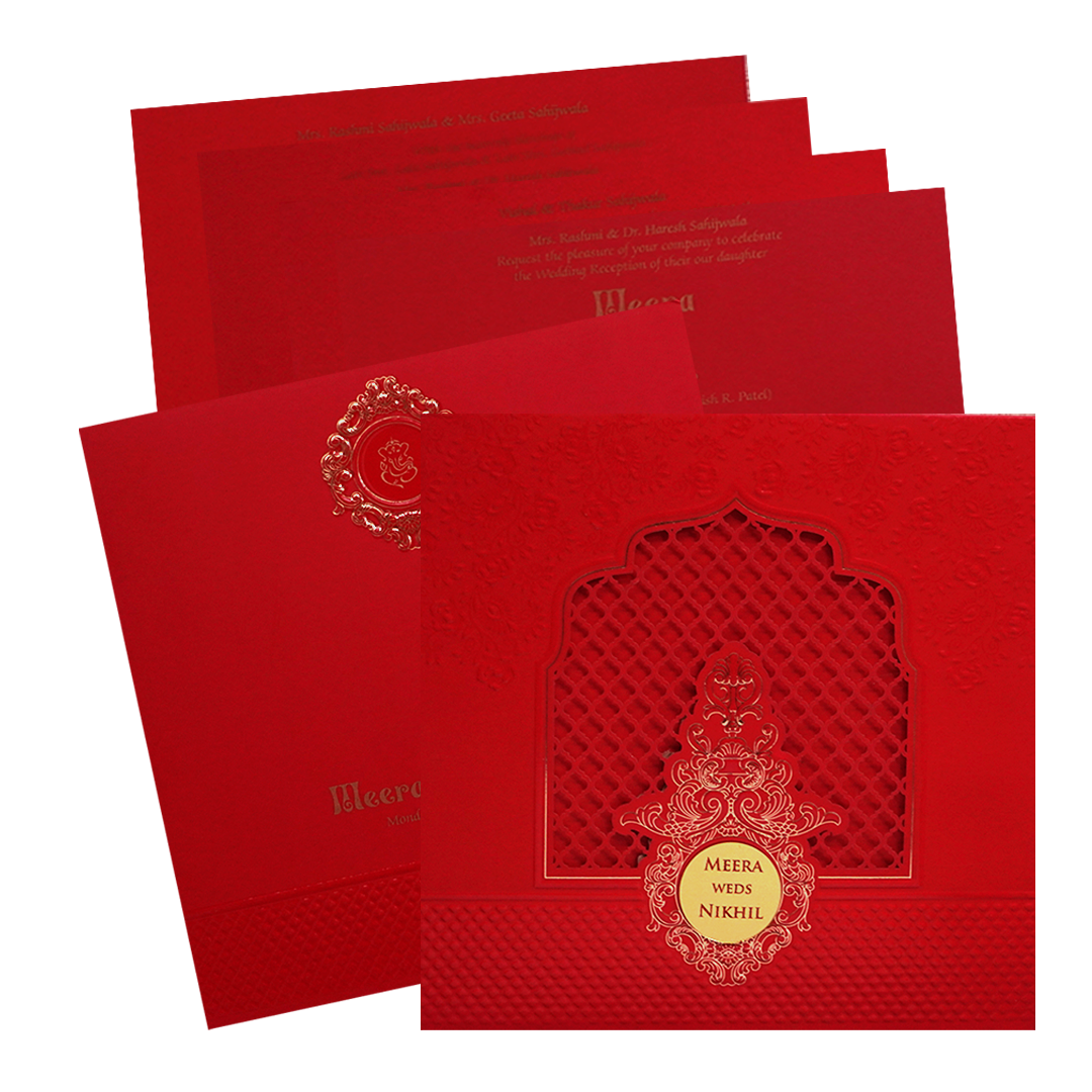 Red MDF Marriage Card-King of Cards
