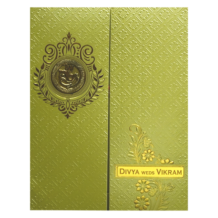 Pista Green Door Nameplate Wedding Invitation-King of Cards