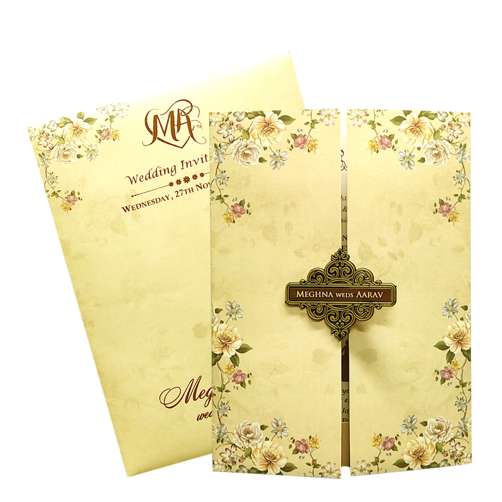 Pale Light Brown Marriage Card-KVN06770