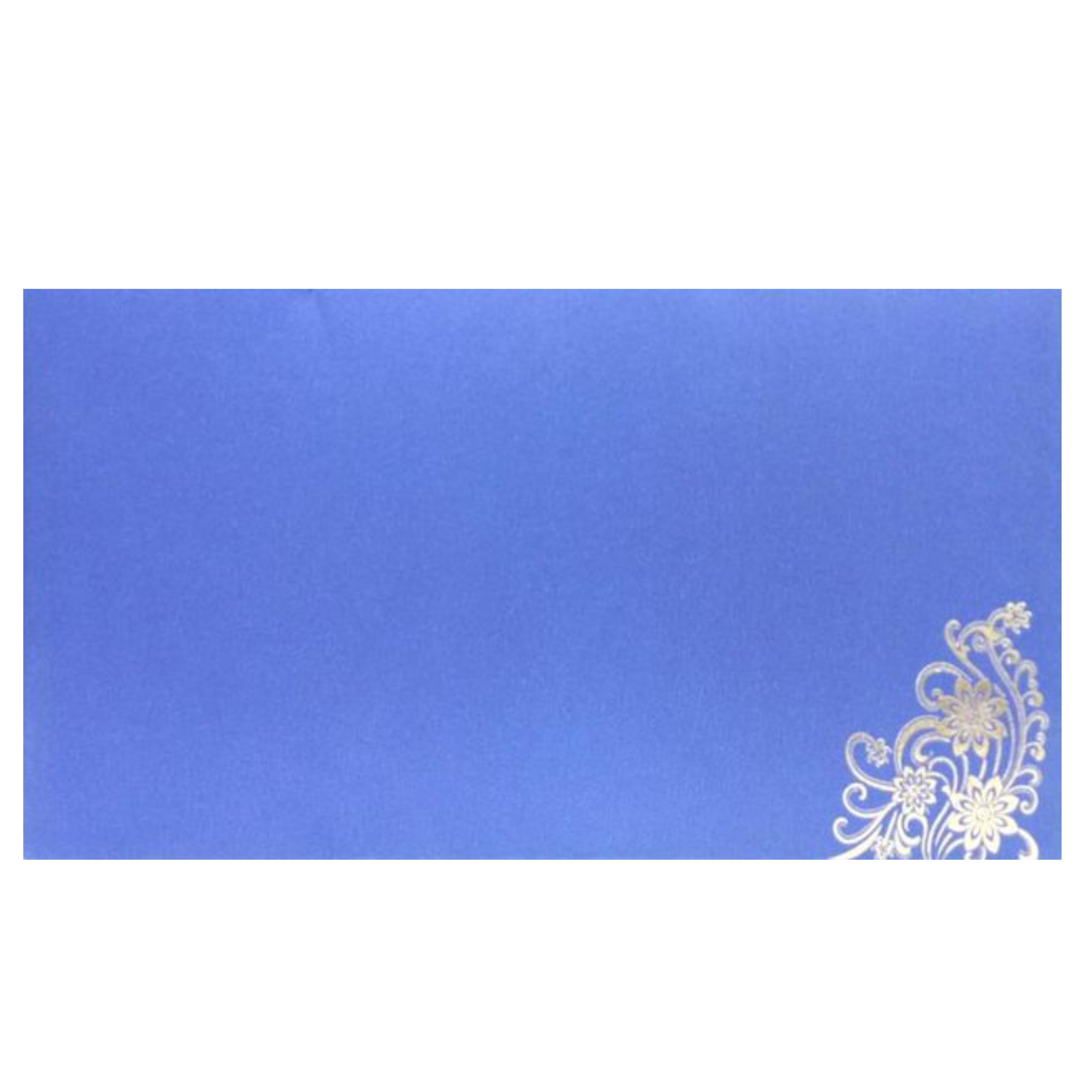 Alluring Blue Shading With Floral Theme Wedding Card - KNKS17BG
