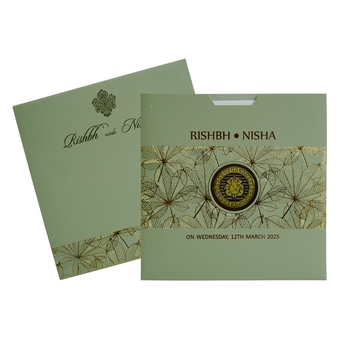 Pastel Green Wedding Card-King of Cards