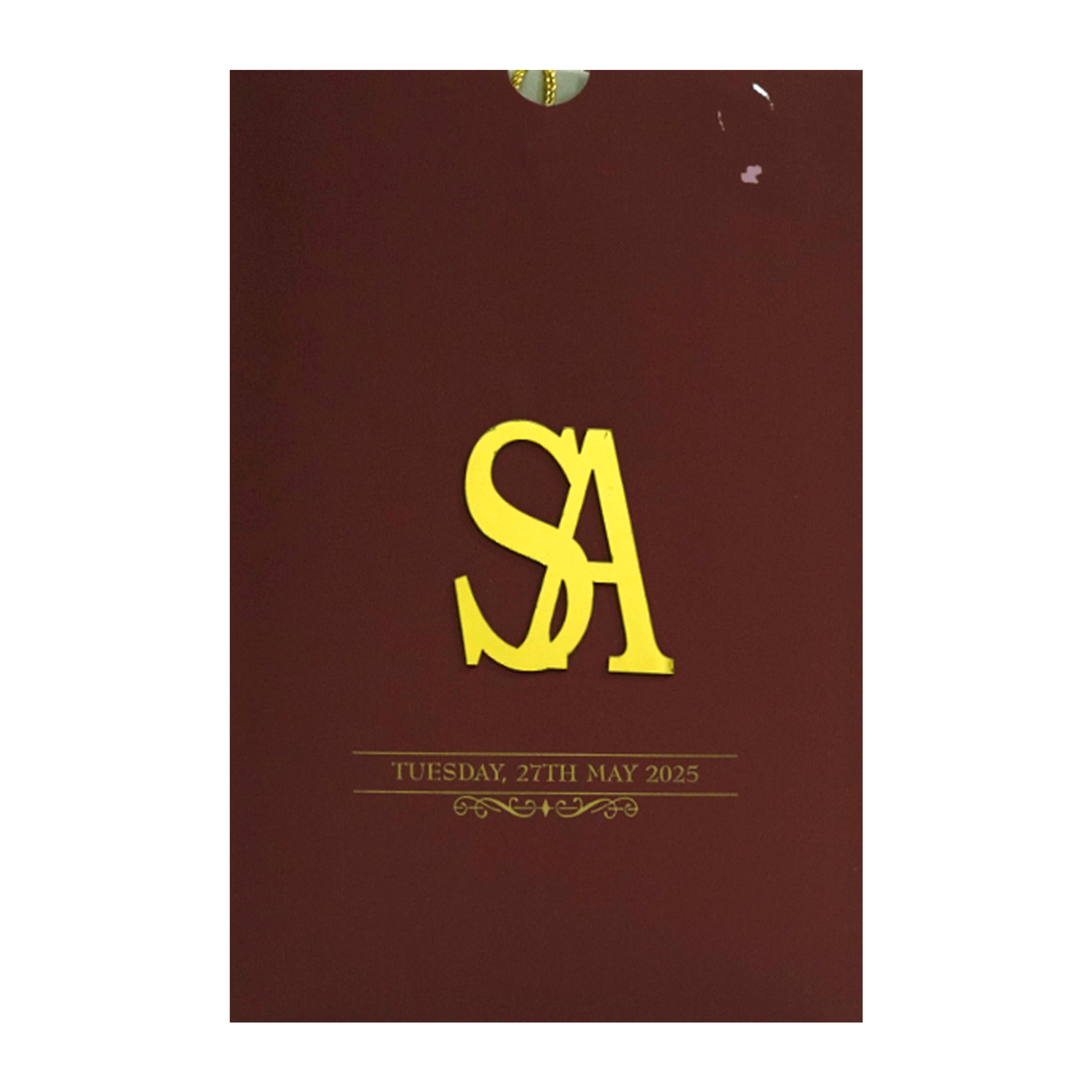 Wine Red Wedding Card-KRC30691