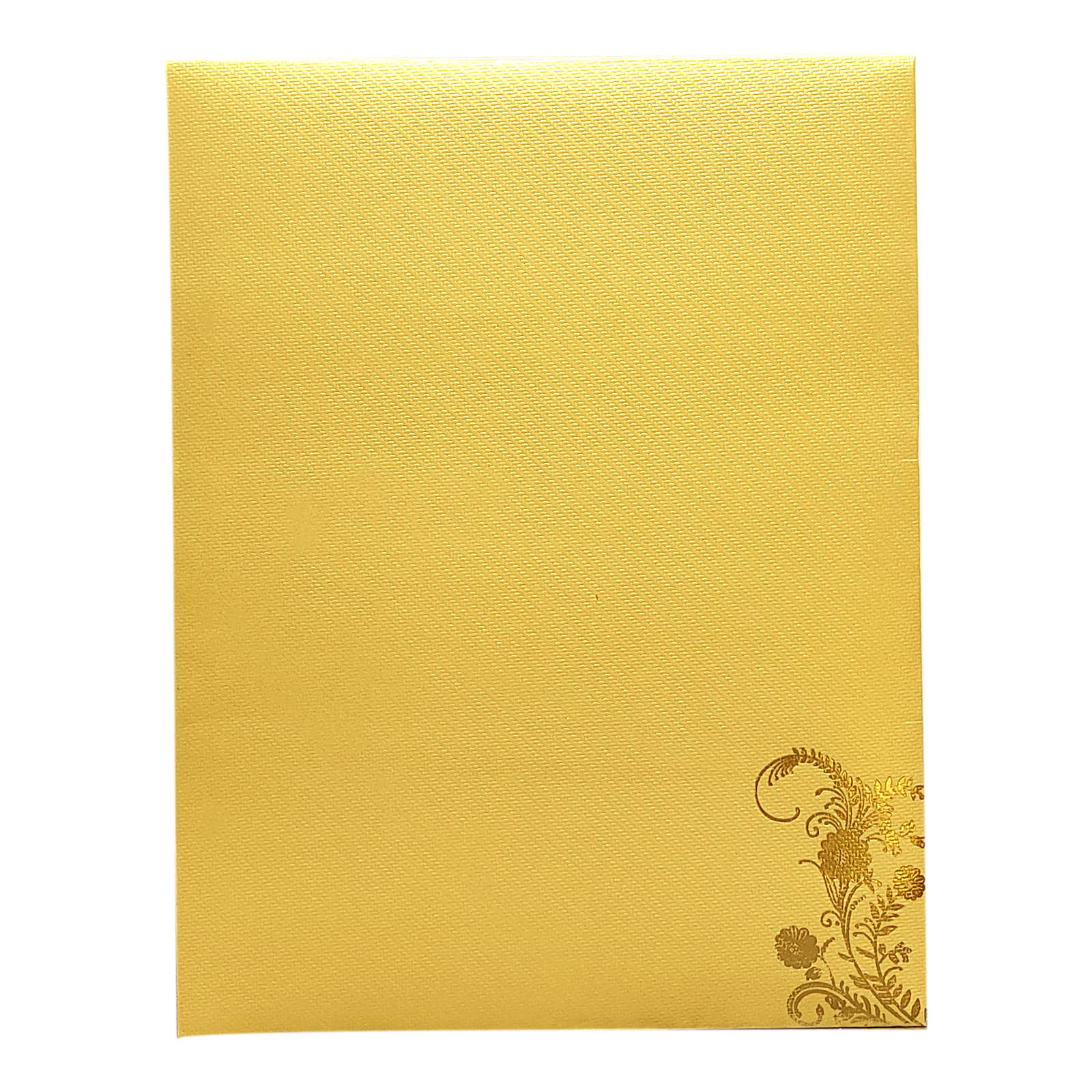 Gold Floral Foil Nameplate Invitation Card-KNKT5027