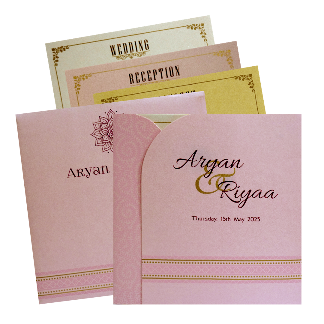 Pink Door Opening Invitation Card-KRC30112