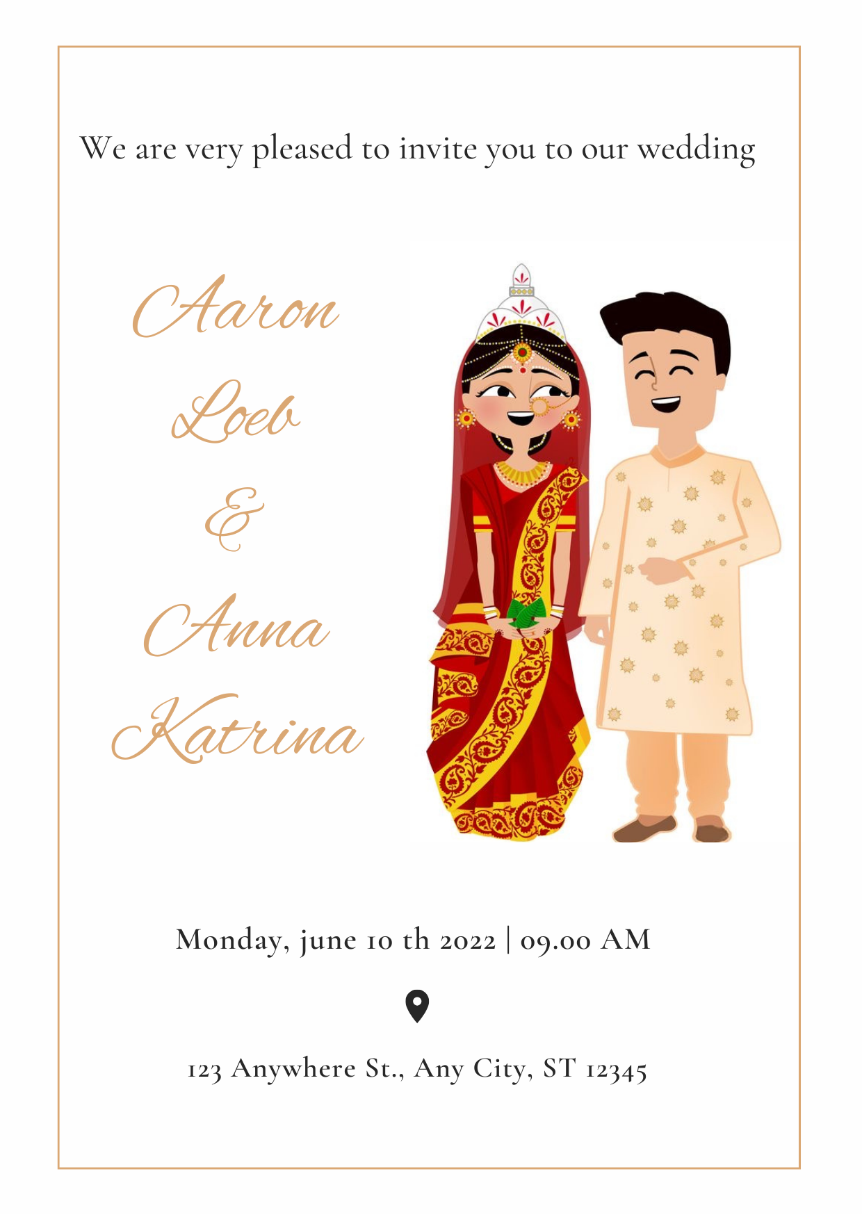 White Floral Bengali Wedding Invitation-King of Cards