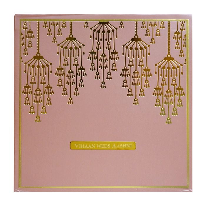 Pink Padded Wedding Card-King of Cards