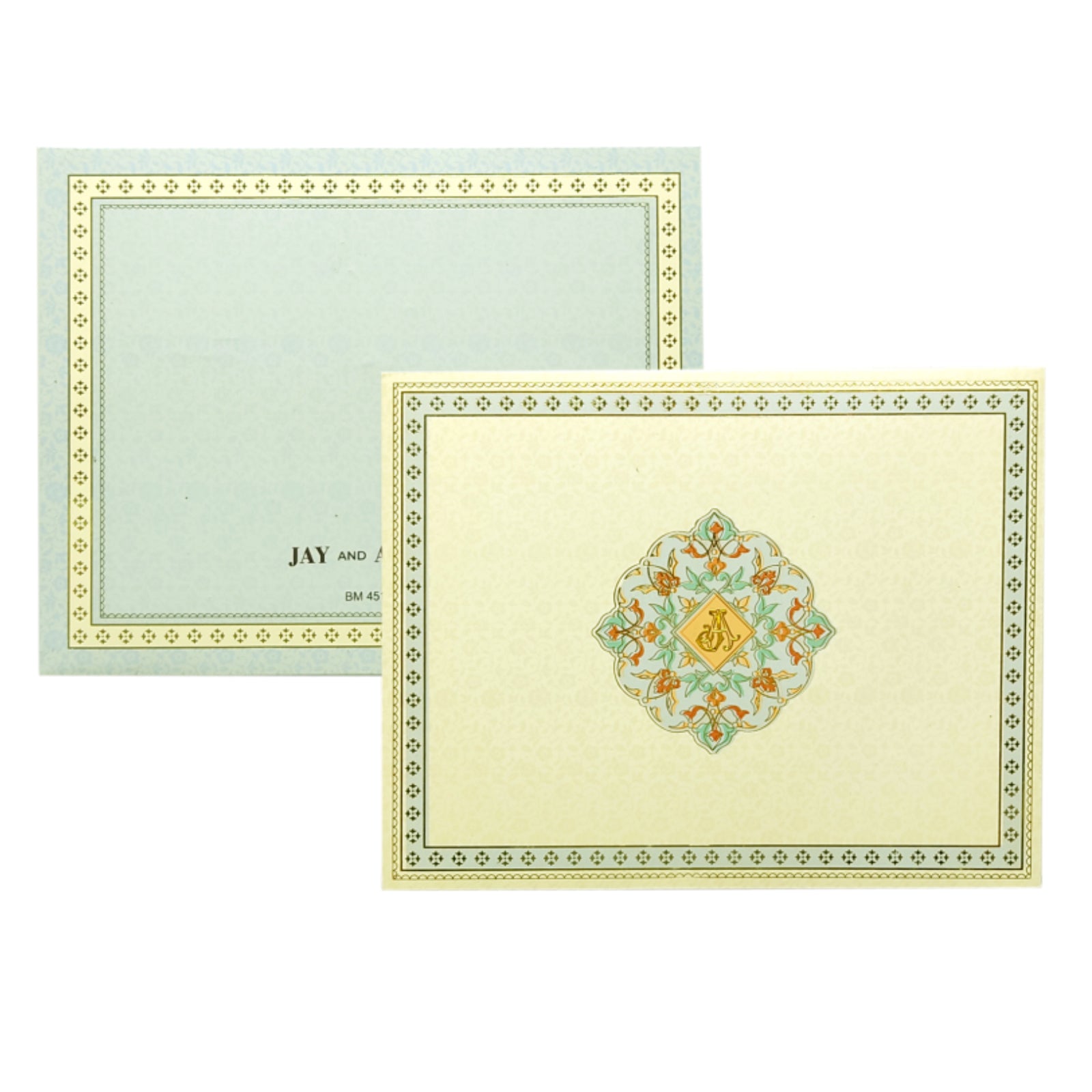 Blue Premium Wedding Card-Kbm04510