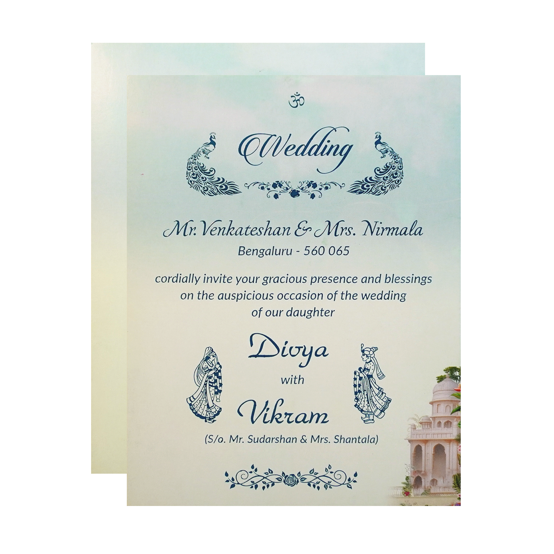 Royal Palace Theme Door Opening Wedding Card-King of Cards