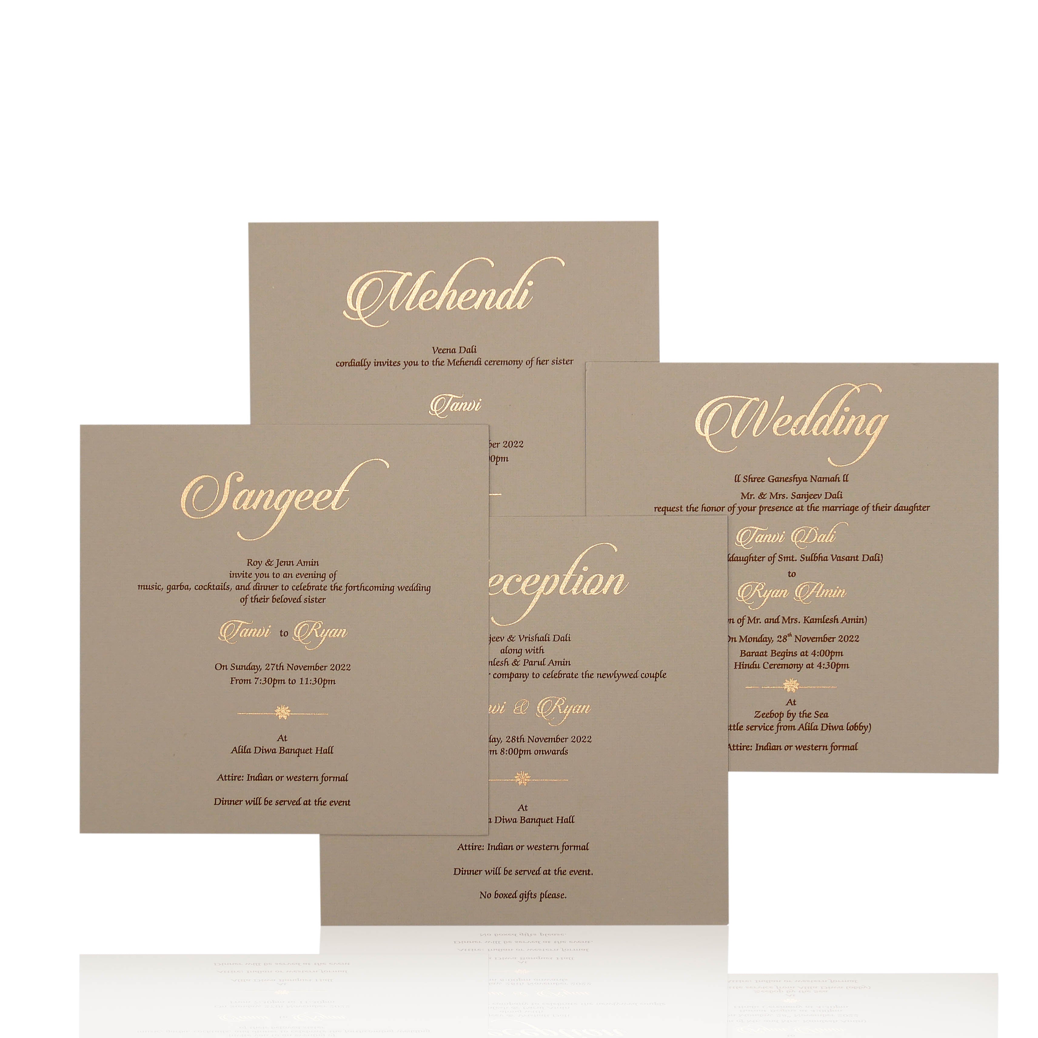 Brown embossed design padded card-King of Cards