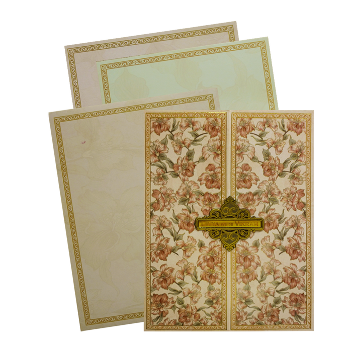 Make your event special with our exclusive Coral Floral Wedding Card . Shop now! ?WhatsApp Support ?Express Delivery.