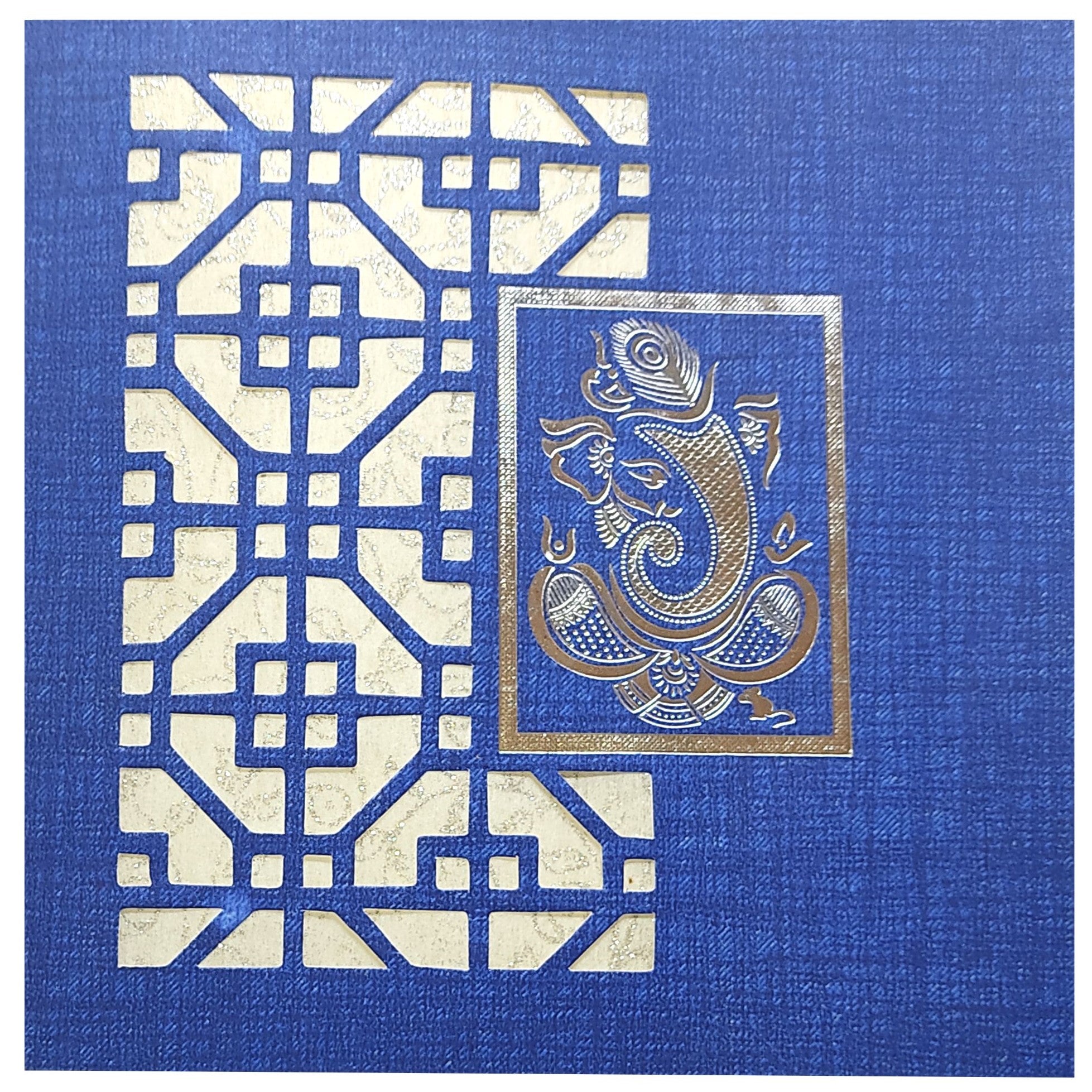Blue Die Cut Invitation Card-KNK833BG