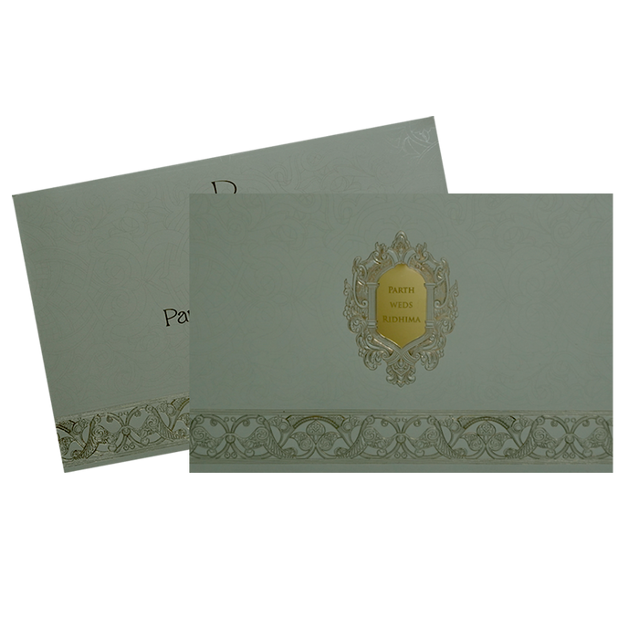 Grey Wedding Card-King of Cards