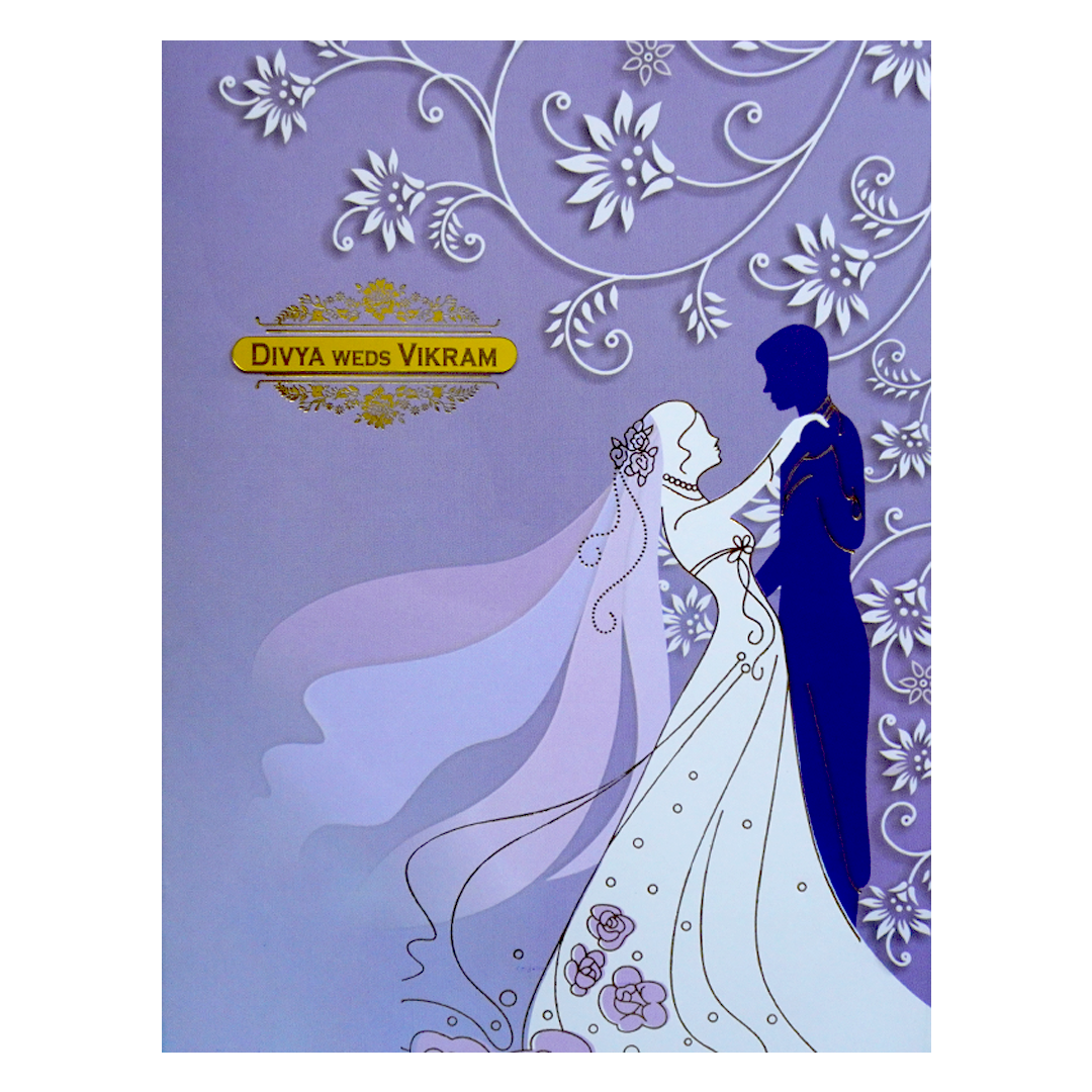 Purple Couple Classic Invitation Card-King of Cards