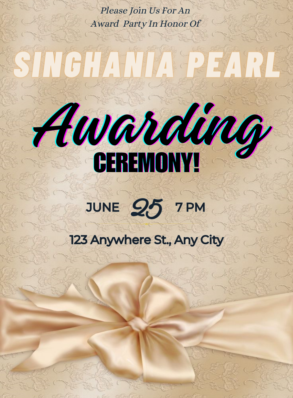 Beige Bow Awards Ceremony-King of Cards