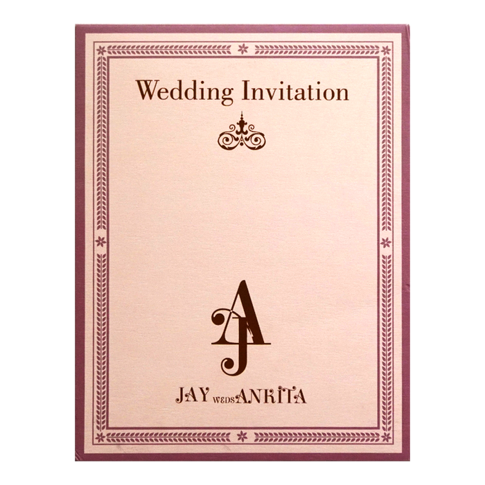 Light Mauve Pink Wedding Card-King of Cards