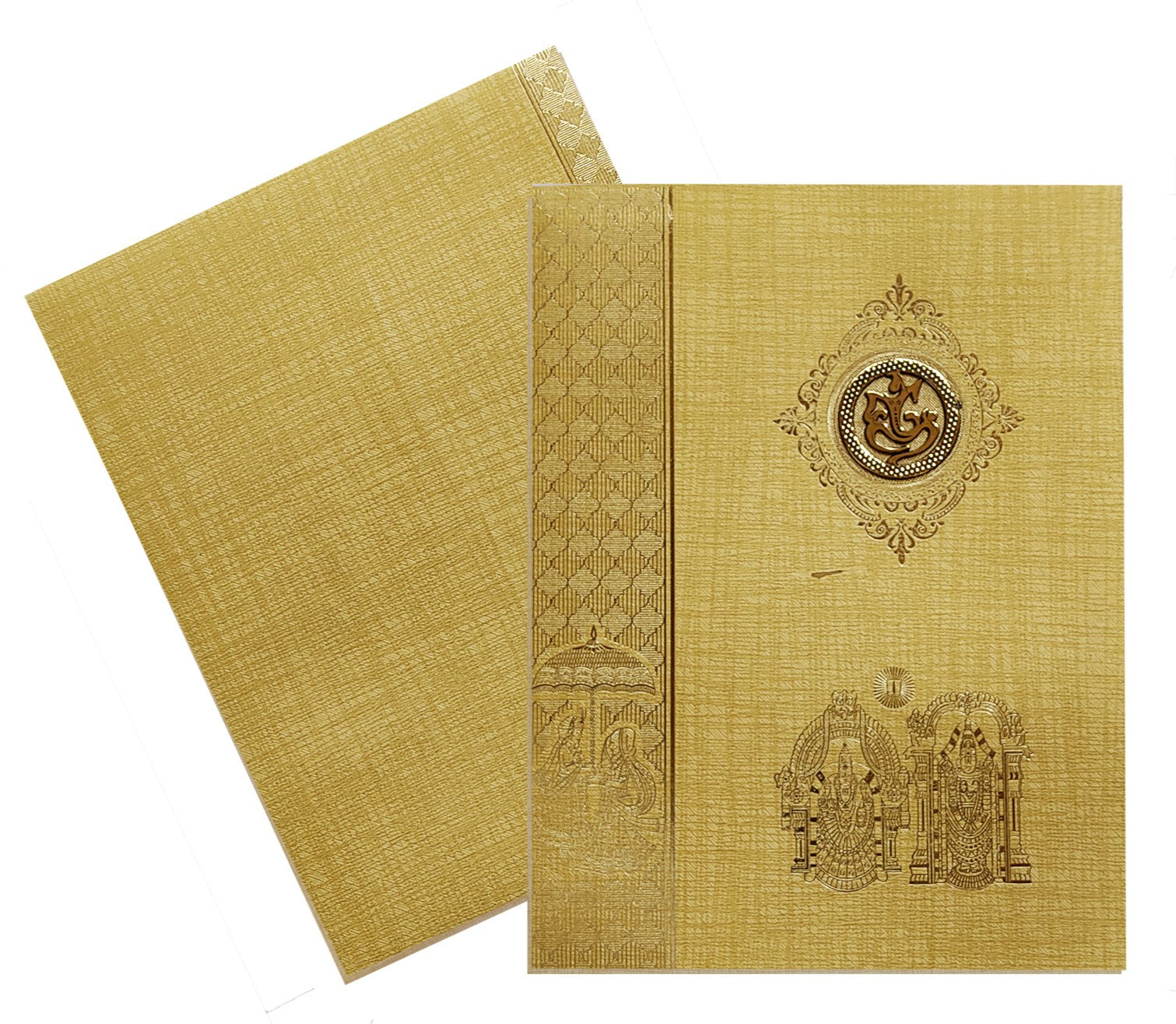Brown Gold Jumbo Metallic Balaji And Padmavathi Image-KNK50241-King of Cards