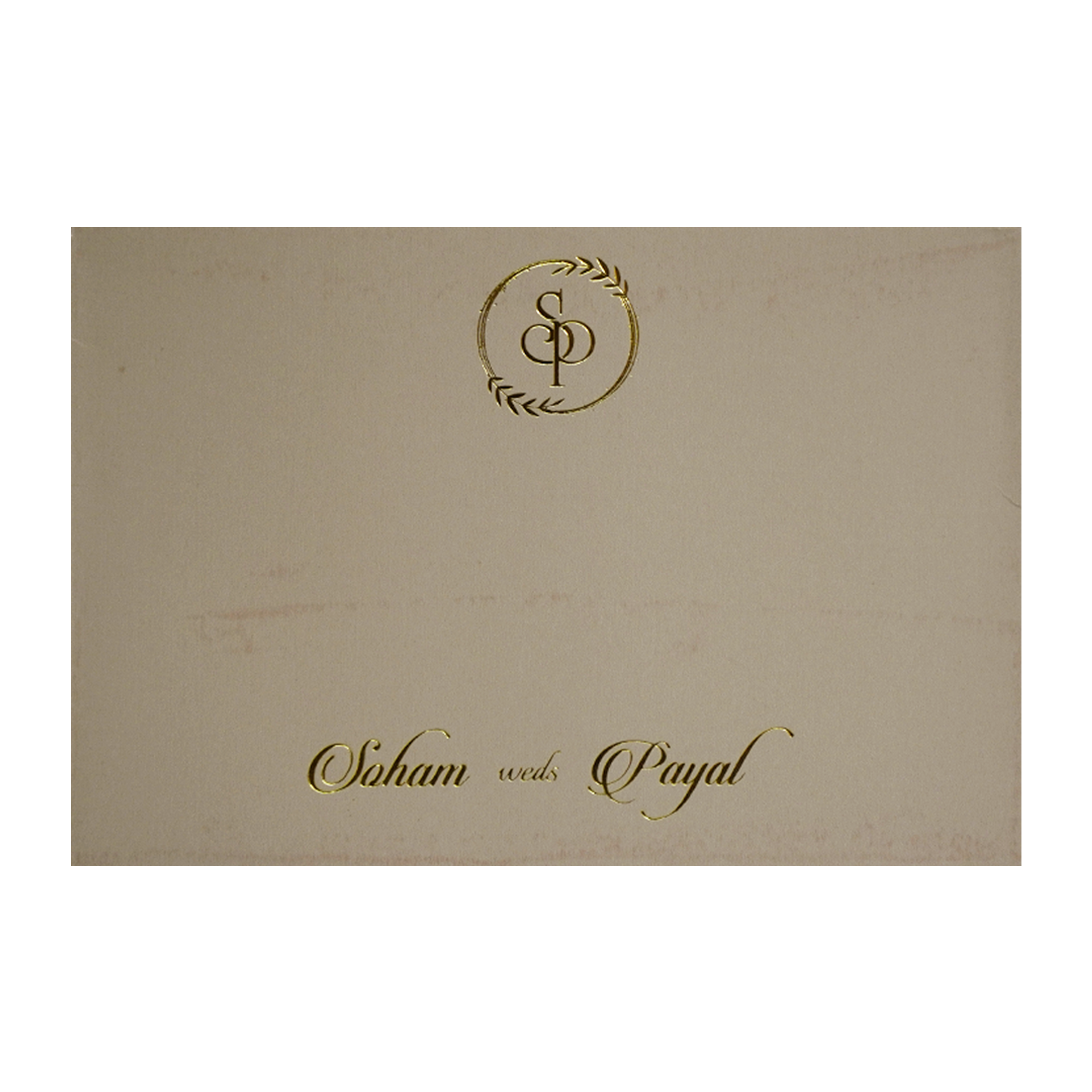 Beige Tracing Sheet Invitation Card-King of Cards