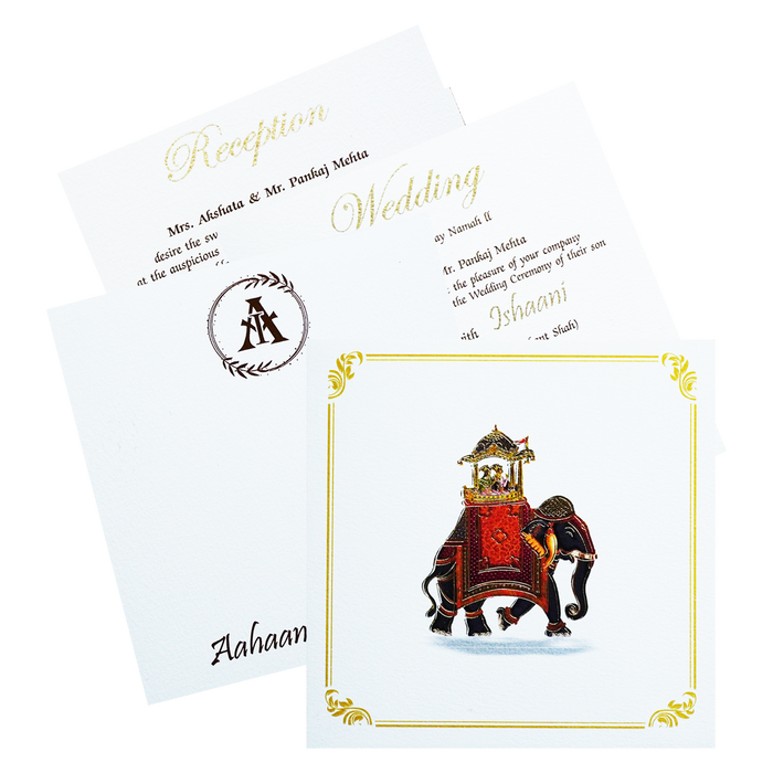 White Elephant Theme Invitation-King of Cards