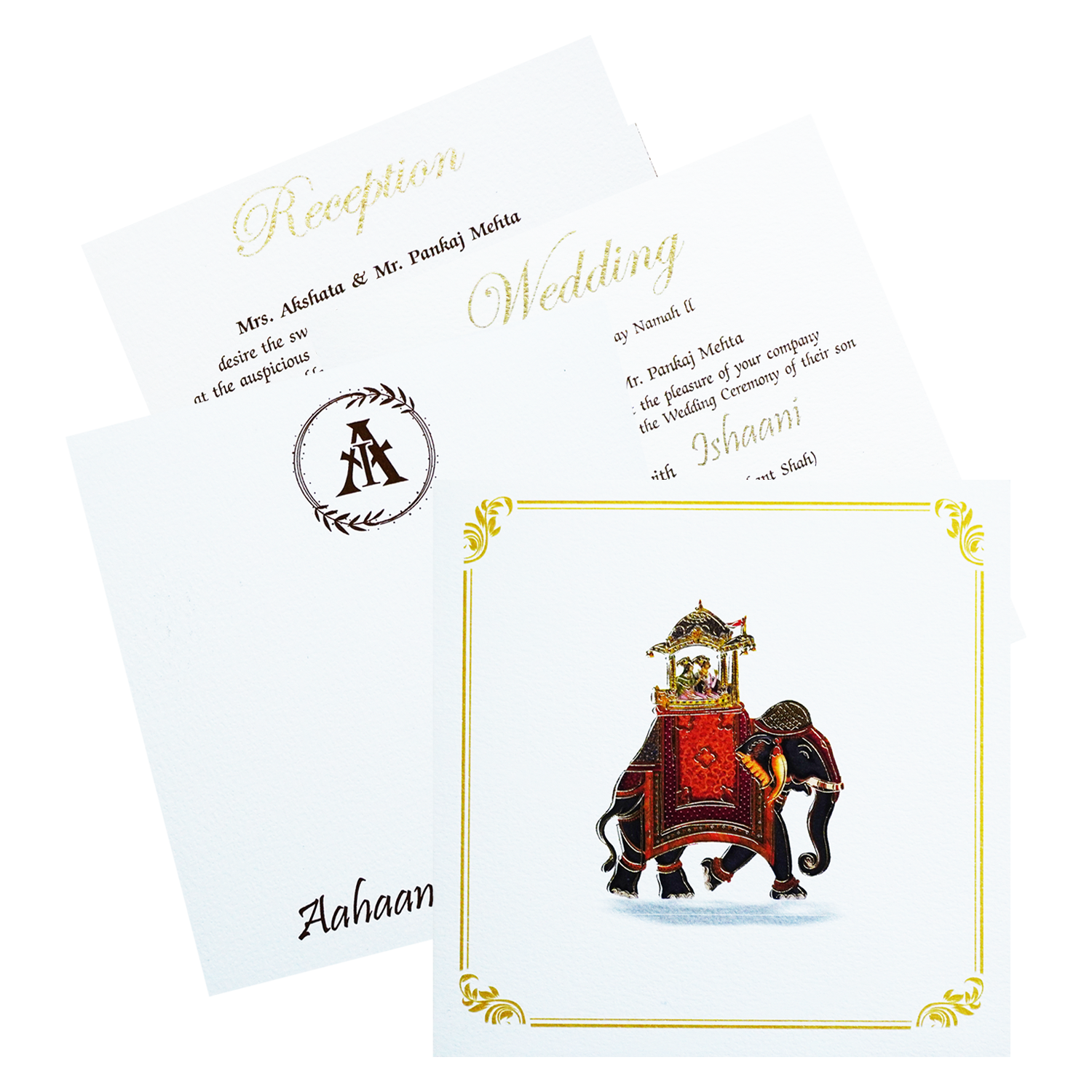 White Elephant Theme Invitation-KRC30330