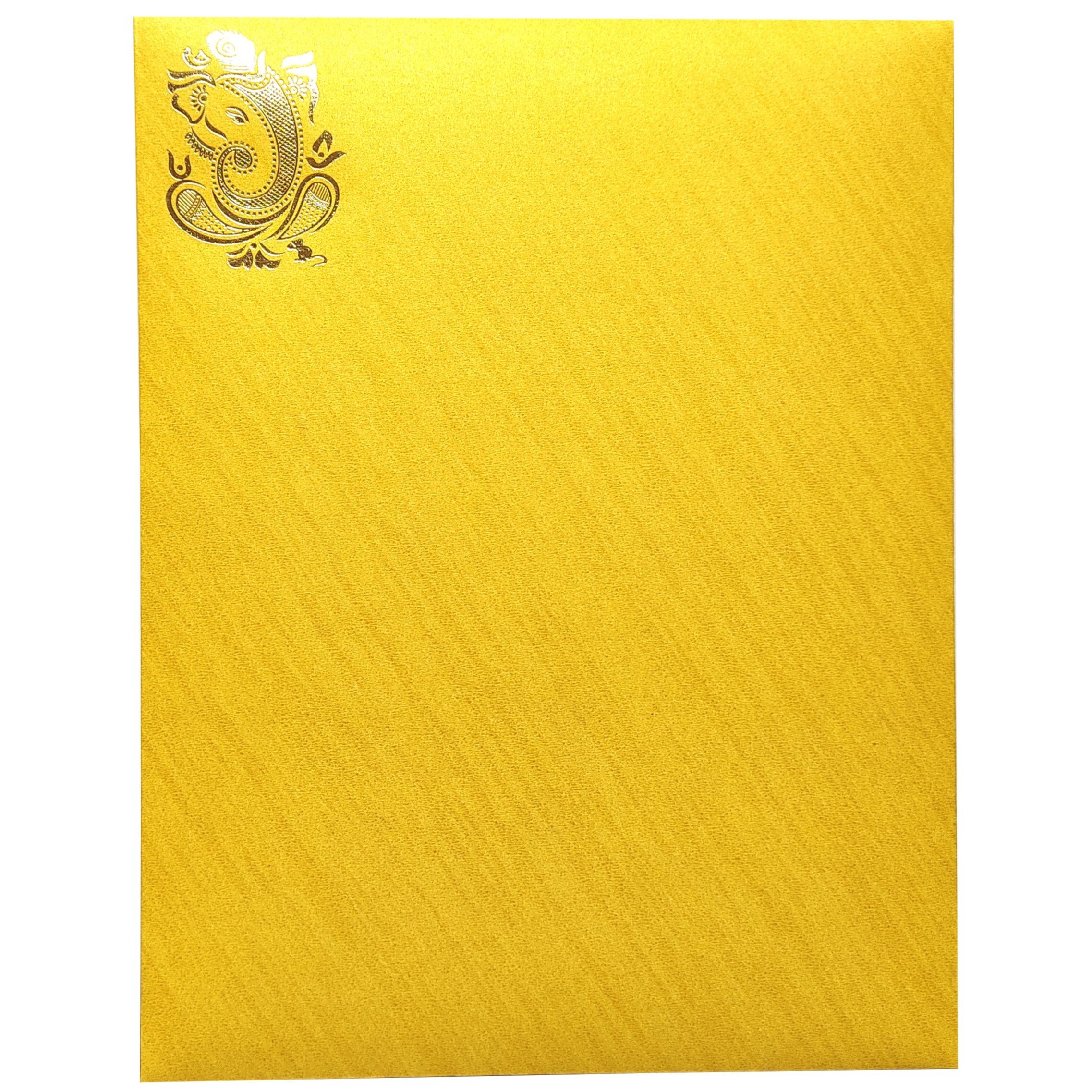 Gold Metallic Gold Foiling With Ganesha Sticker-KNK50163