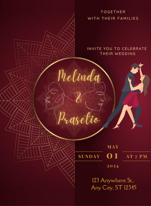 Amethyst Glow Premium Wedding Invitations-AAPWI018