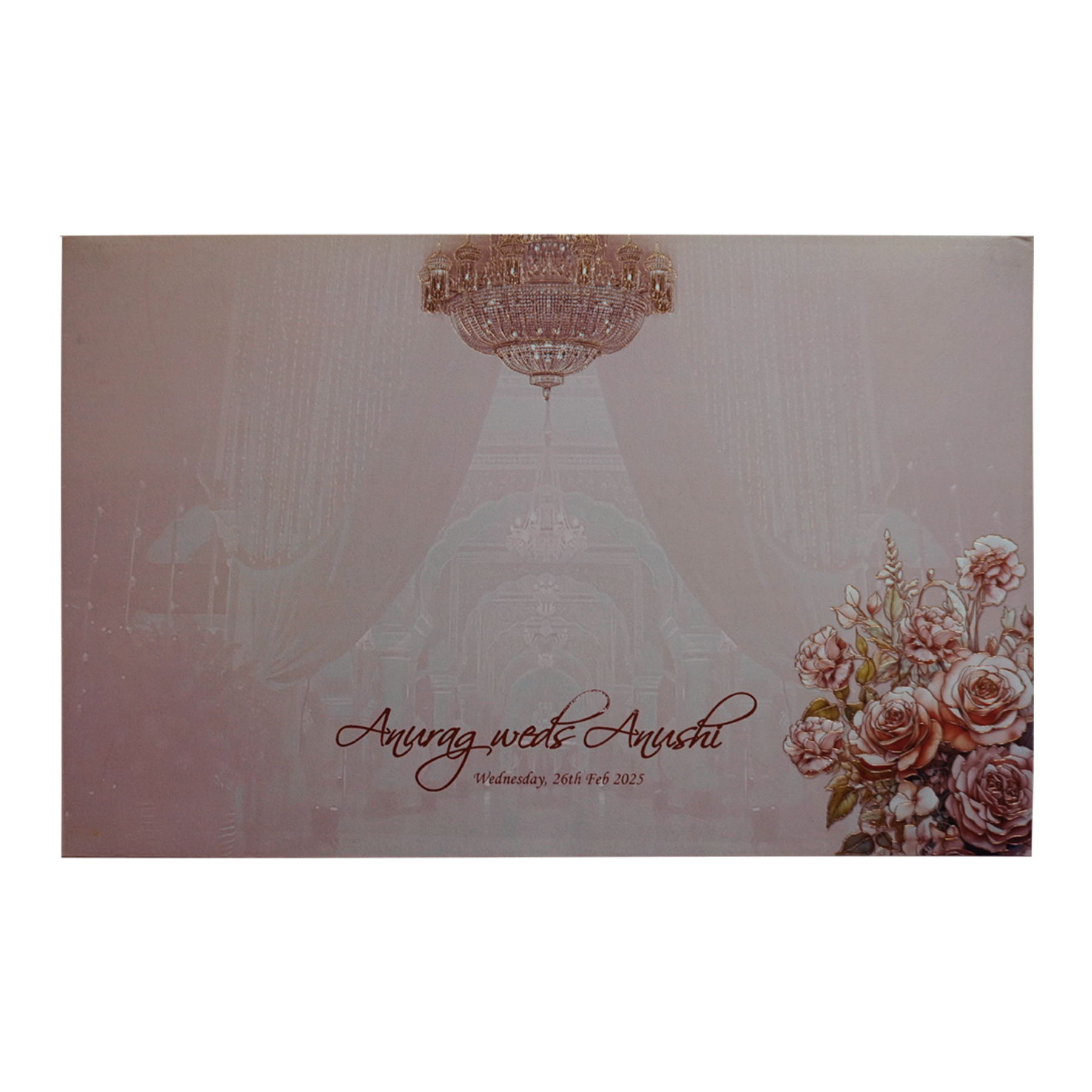 Cream Premium Padded Wedding Invitation-King of Cards