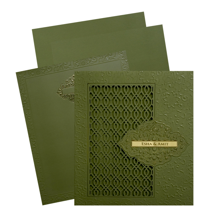 Lemon Grass MDF Wedding Card-King of Cards