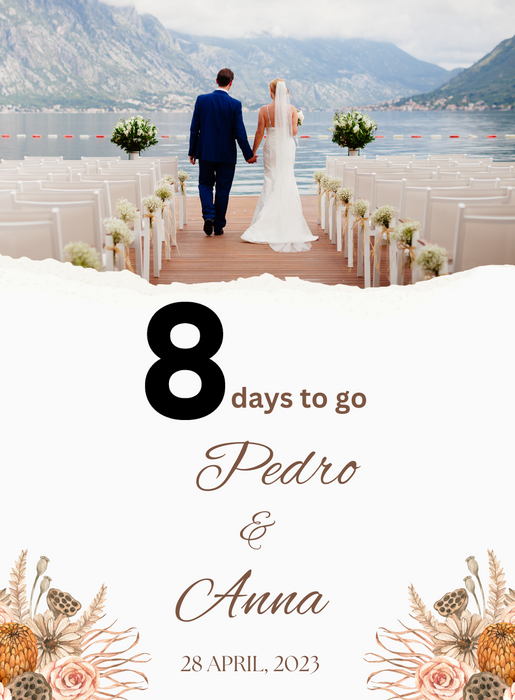 Azure Aisle Countdown Invitation-AACDI007