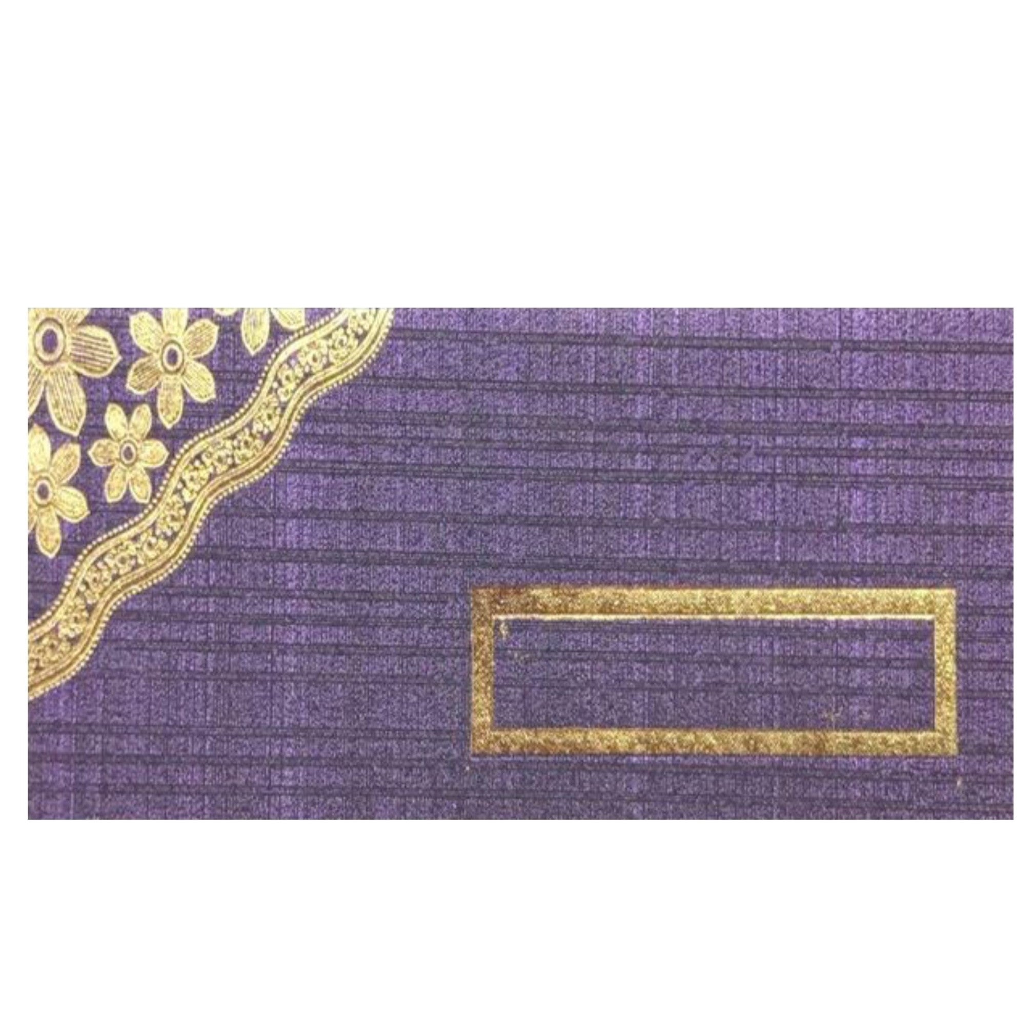 Lovely Gold Foiling Blossom With Violet Shading Personal Card - KNHM815V