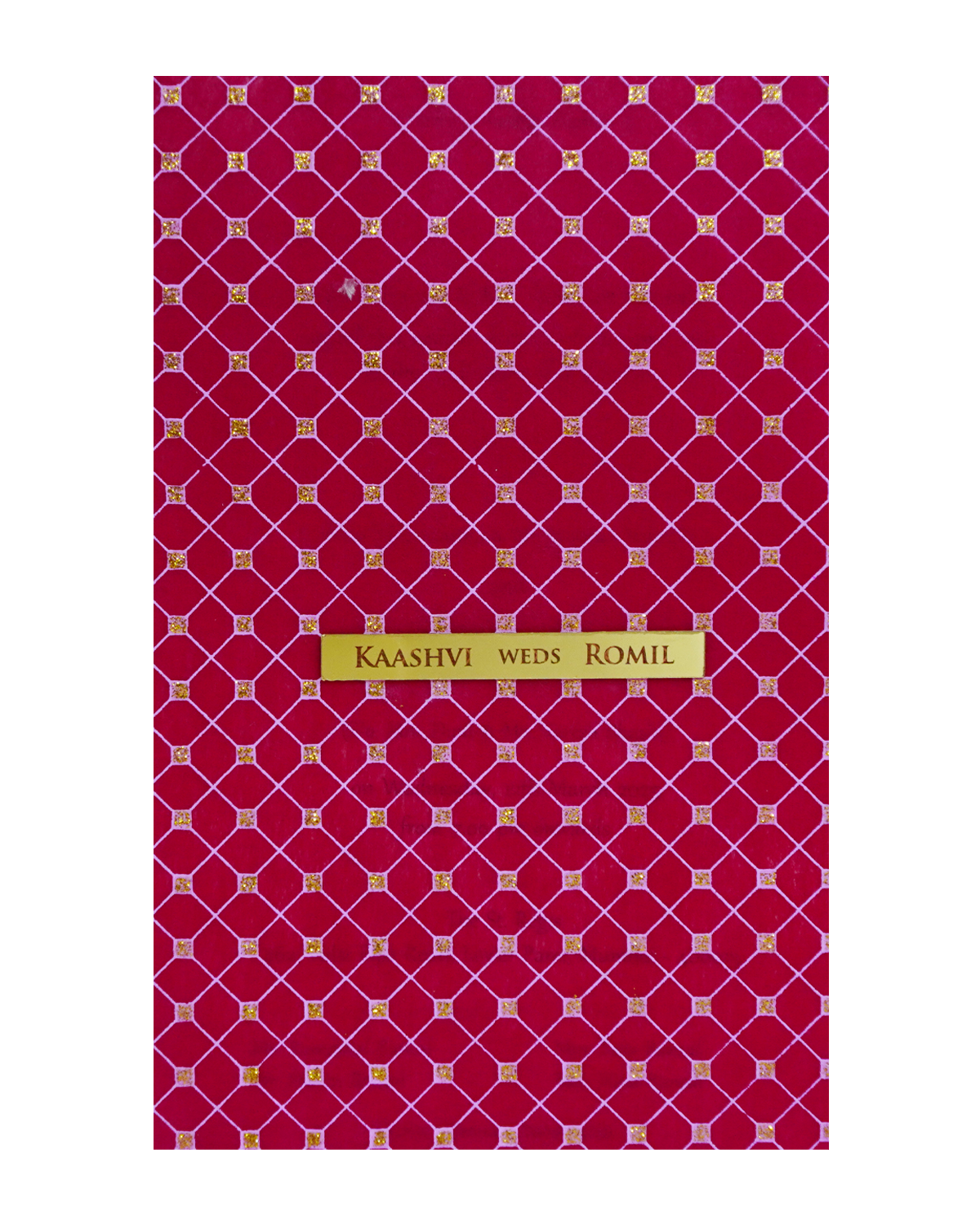 Cream Red Single Wolly Invitation-King of Cards