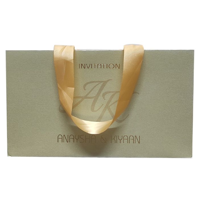 Grey Blue Design Sweet Box Invitation Card-King of Cards