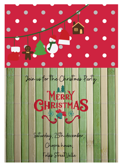 Bamboo-tiful Christmas Invitation-King of Cards