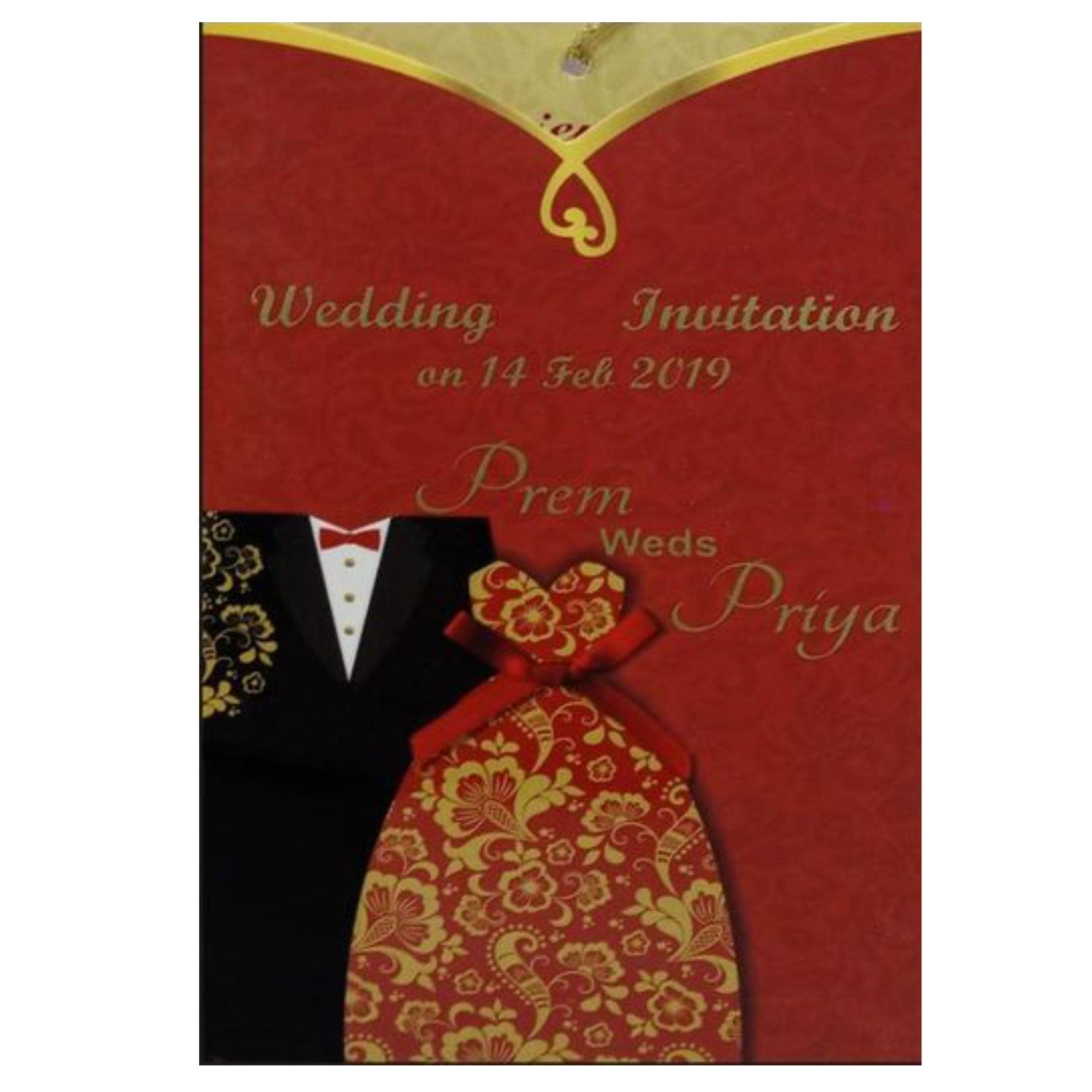 Red Personal Invitation Card-KNSA821R