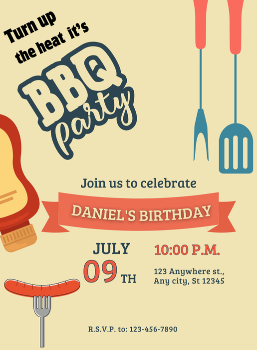 Beige Sauce Barbeque Party-AABBQ007