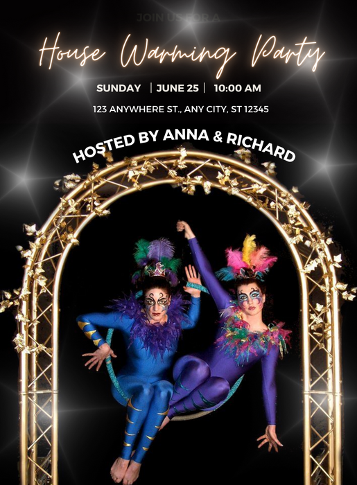 Black Arch Housewarming Invitation-AAHMI0012