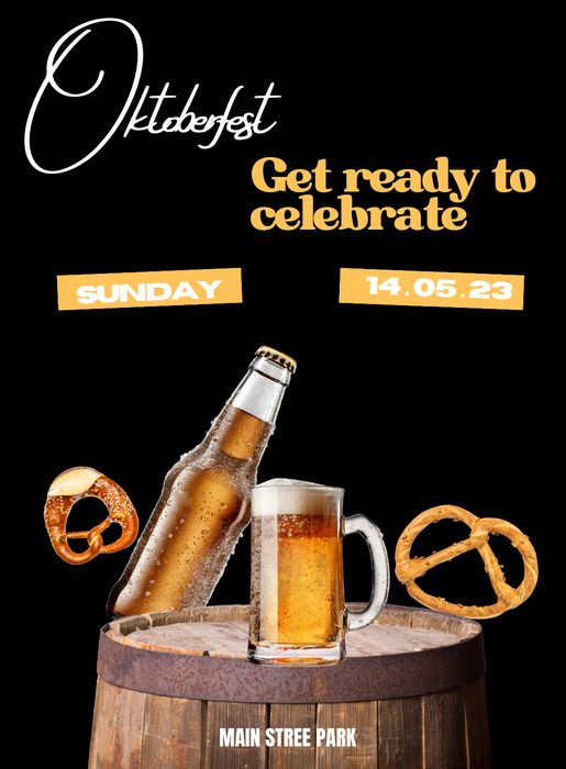 Black Barrel Oktoberfest Invitation-AAOKT008