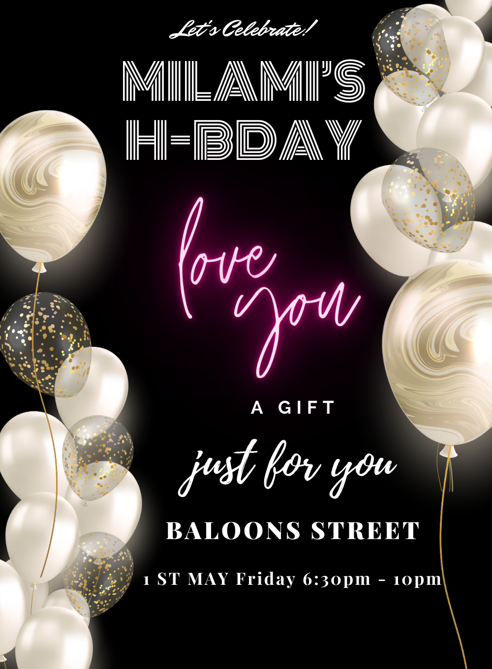 Black Bonanza Balloons and Confetti-King of Cards