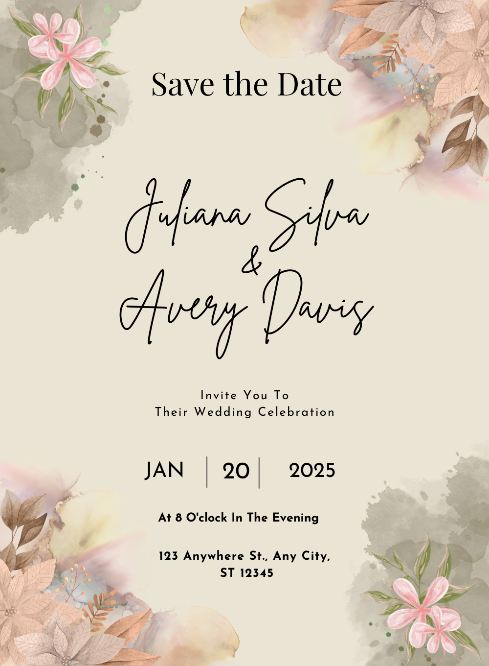 Blush Love Save the date Invitation-AASAV015