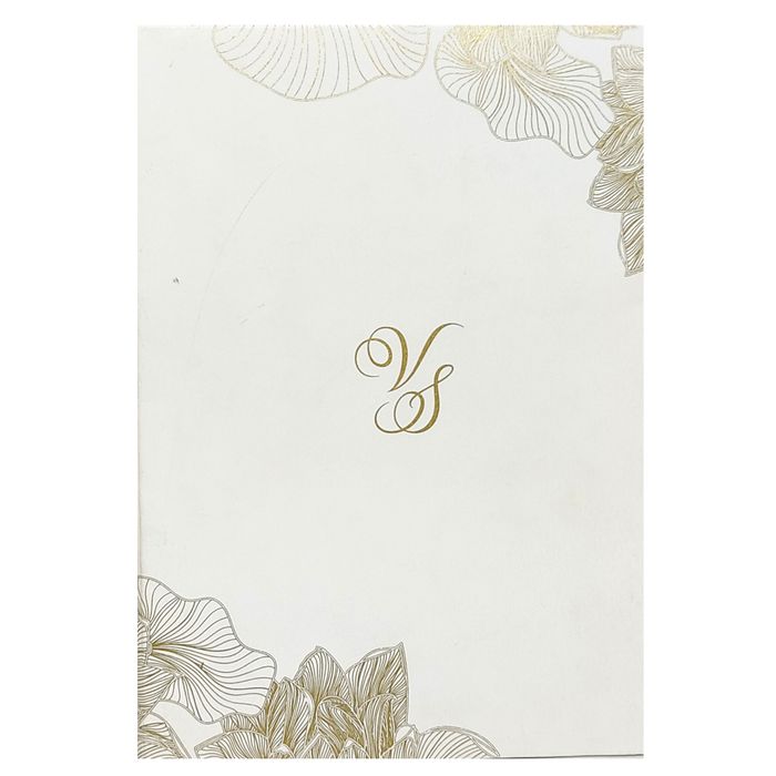 Blue Single Sheet Designer Invite With Gold Foiling Touch-KNKYP006-King of Cards