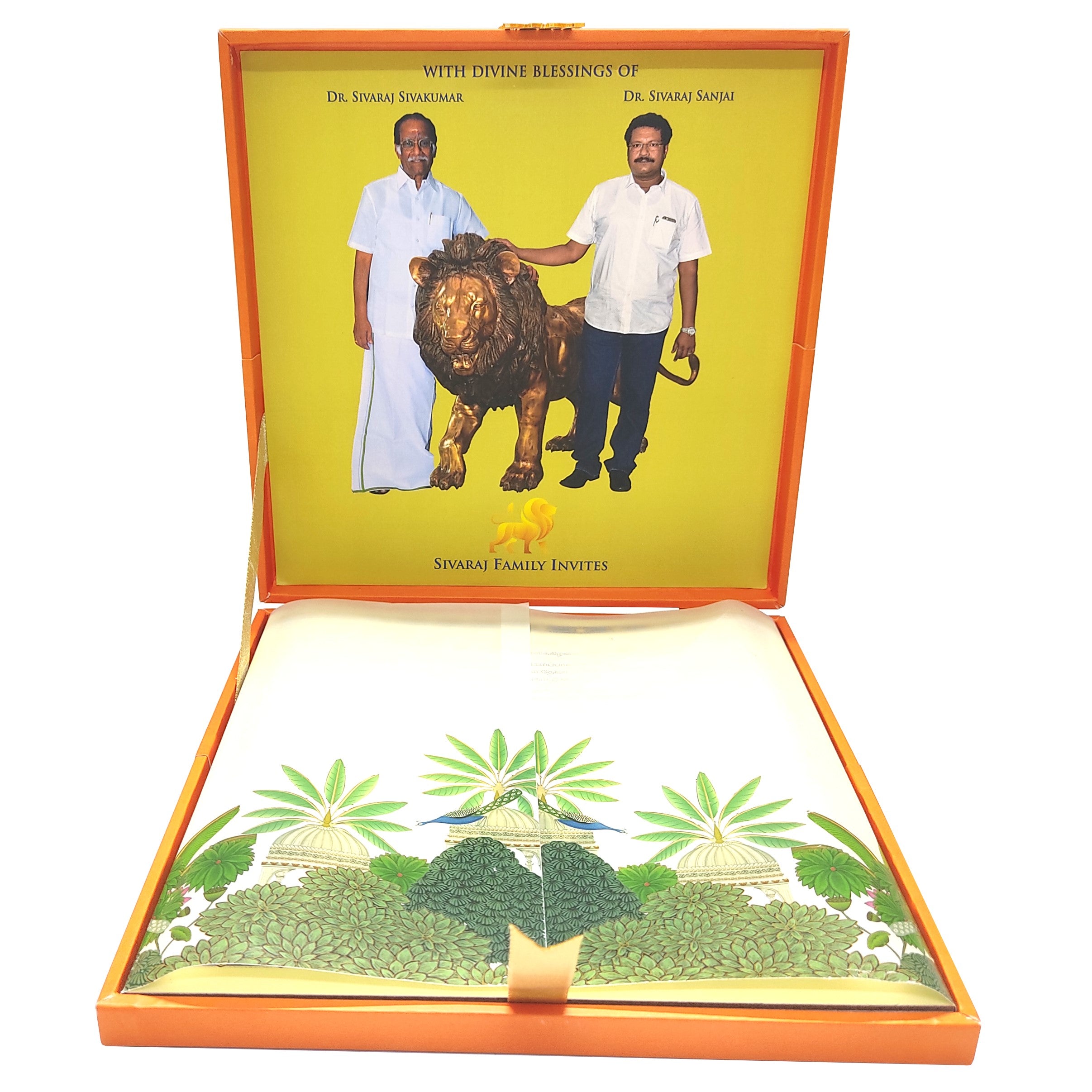 Orange Balaji Padmavathi Invitation-King of Cards