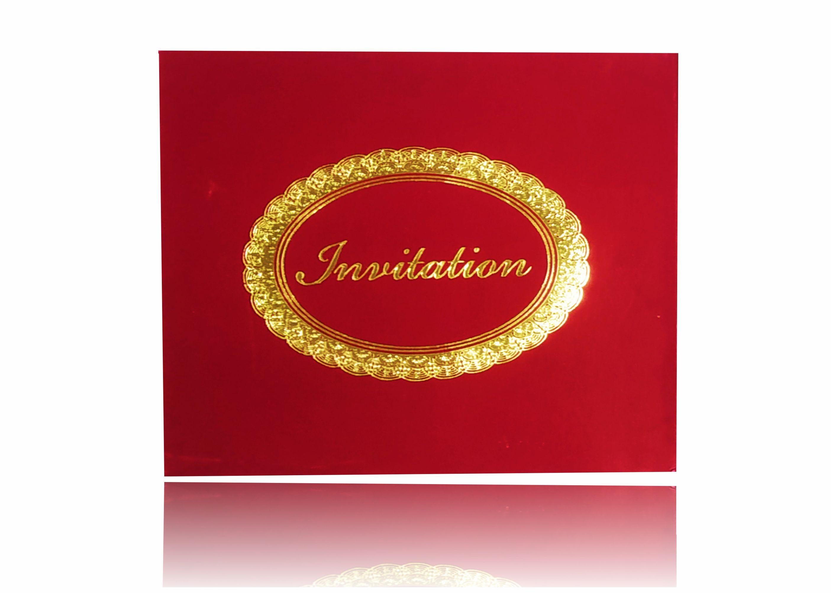 Red Padded Invitation Card