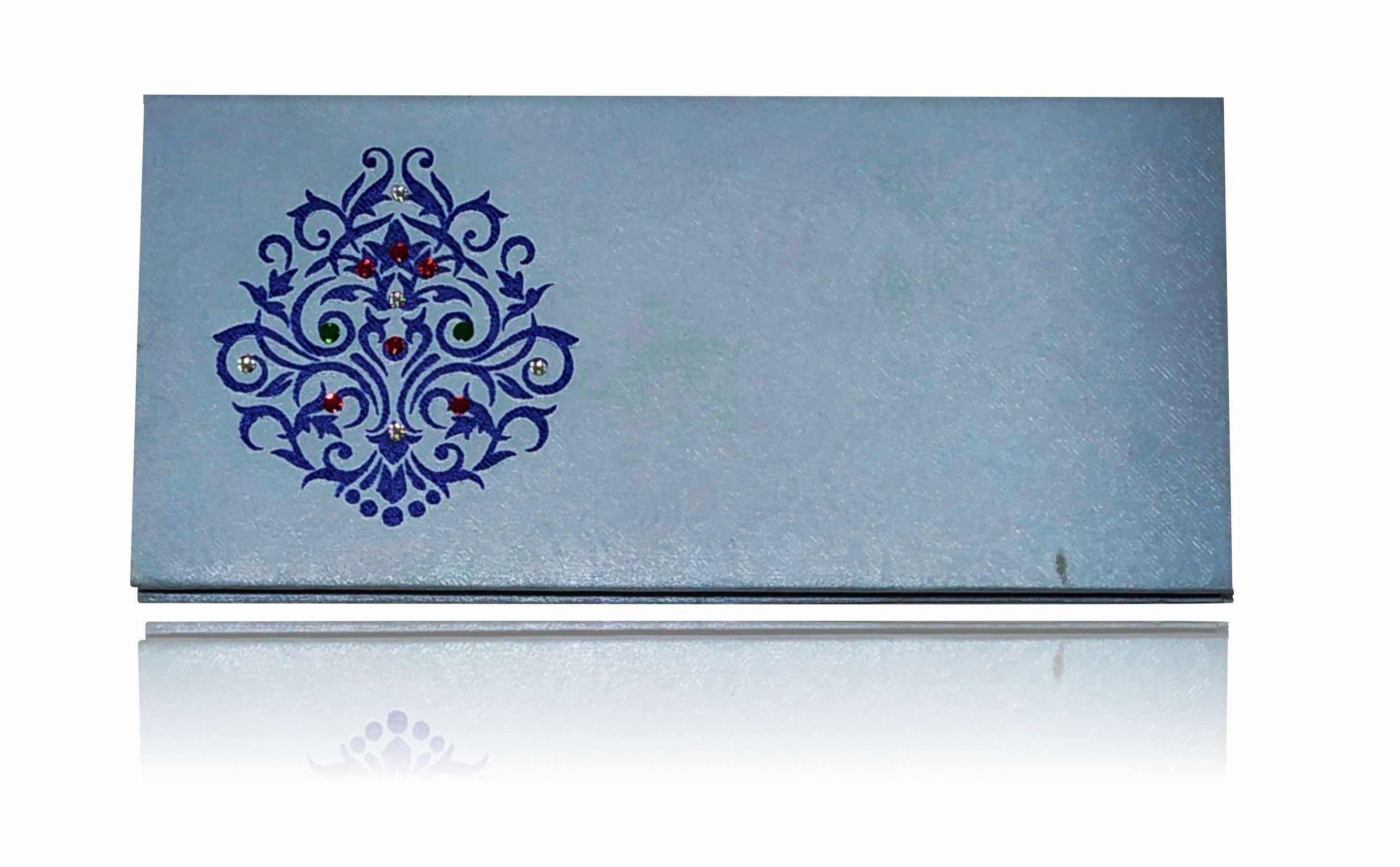 Blue Personal Invitation Card-KNK3842