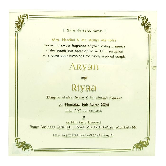 Invitation Card - KRCS6640-King of Cards