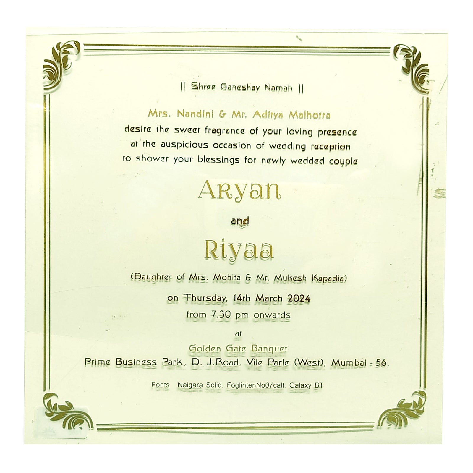 Invitation Card - KRCS6640