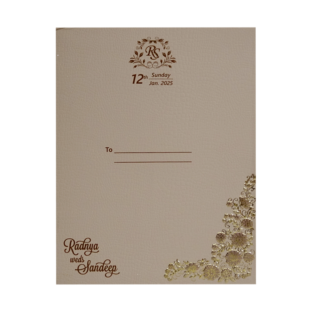 Cream Pink Floral Invitation-KSI12440