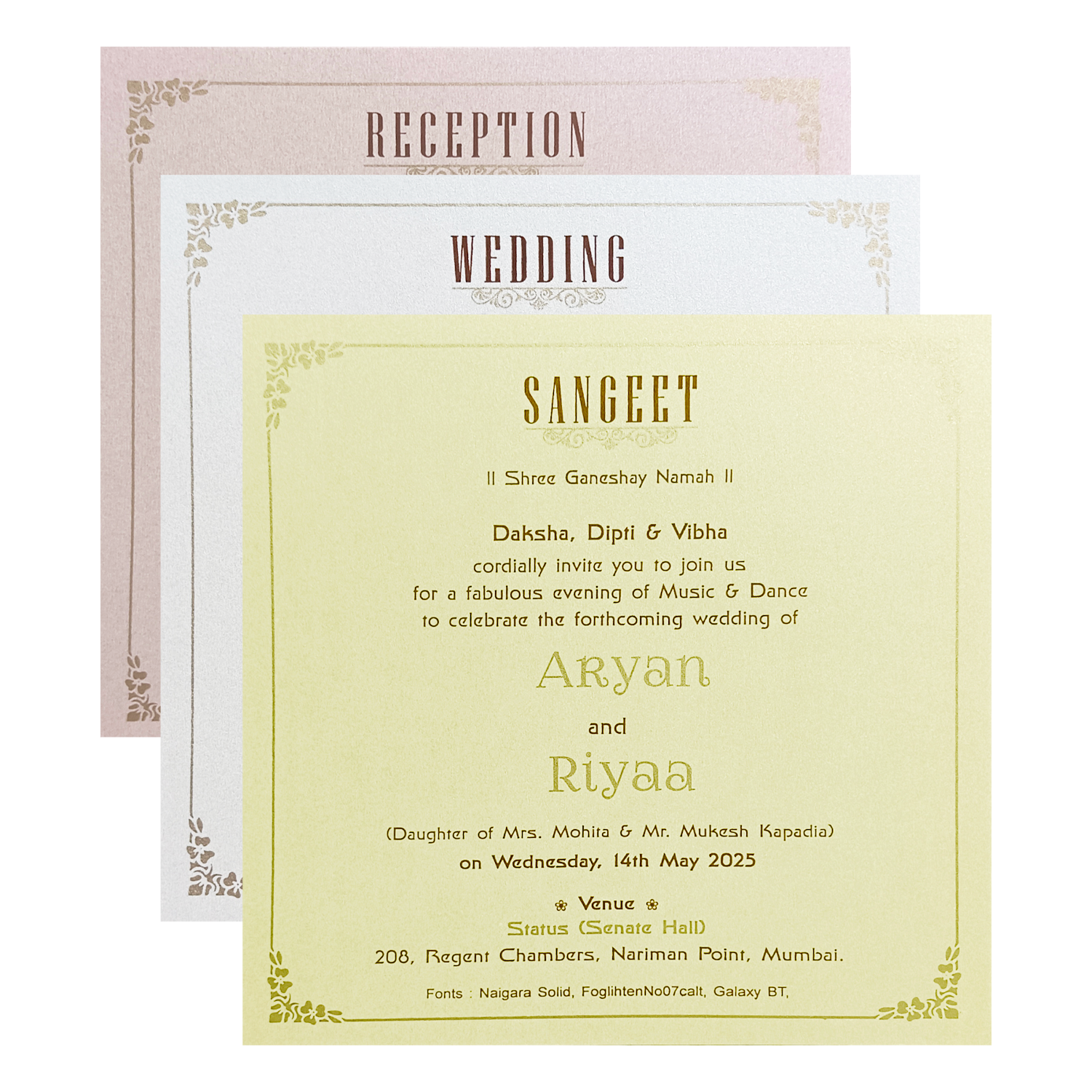 Red Ganesha Wedding Card-KRC30101