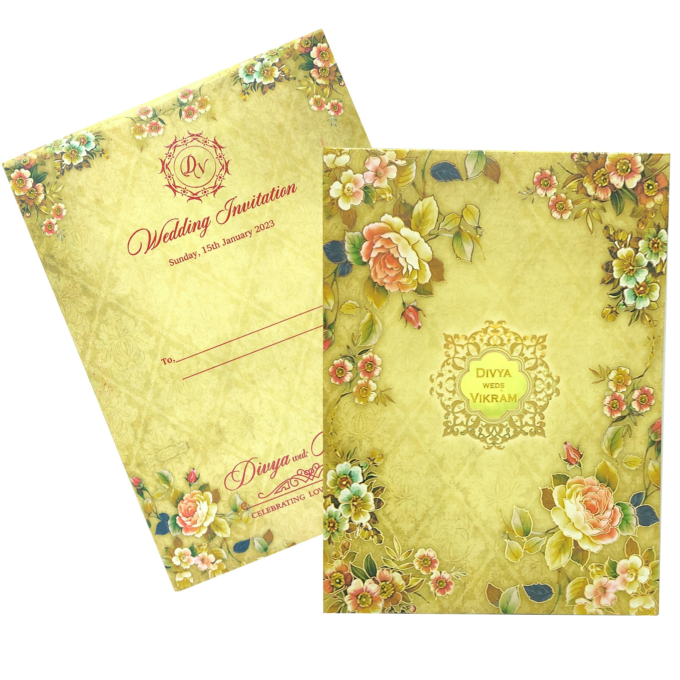 Pista Green Padded Floral Design In Offset-KNPO9529G