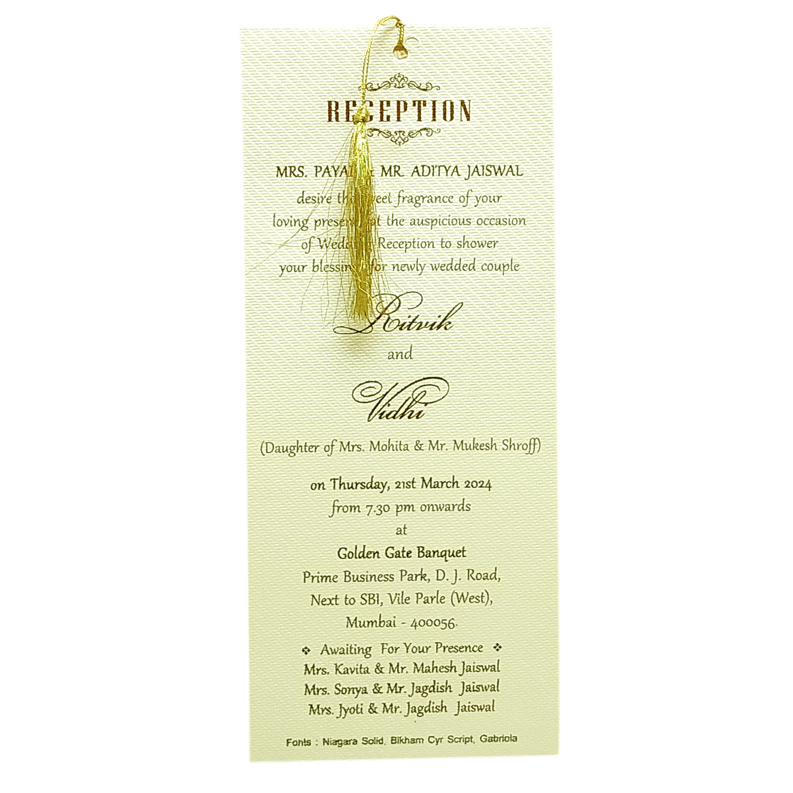 Invitation Card - KRCS6441