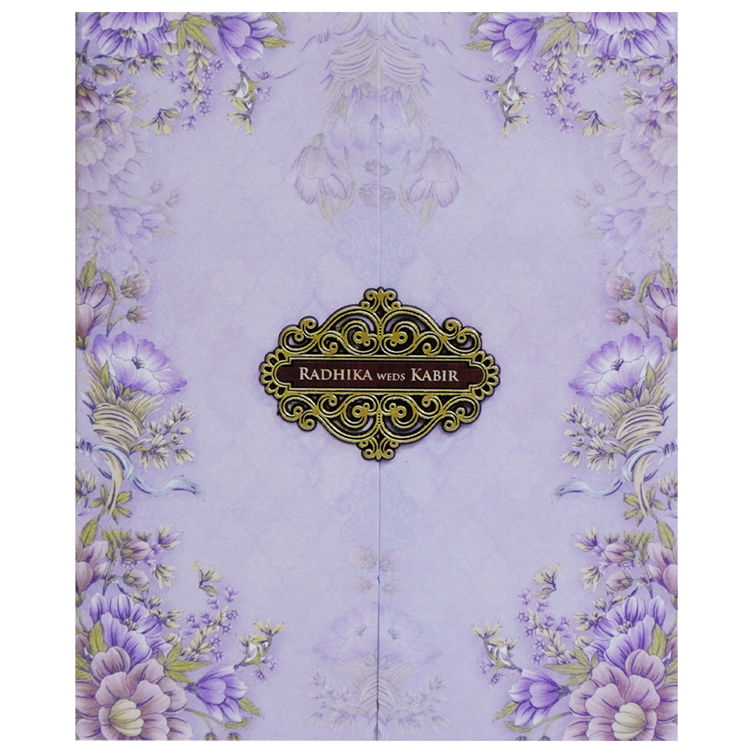 Very Light Purple Wedding Card-KVN06970