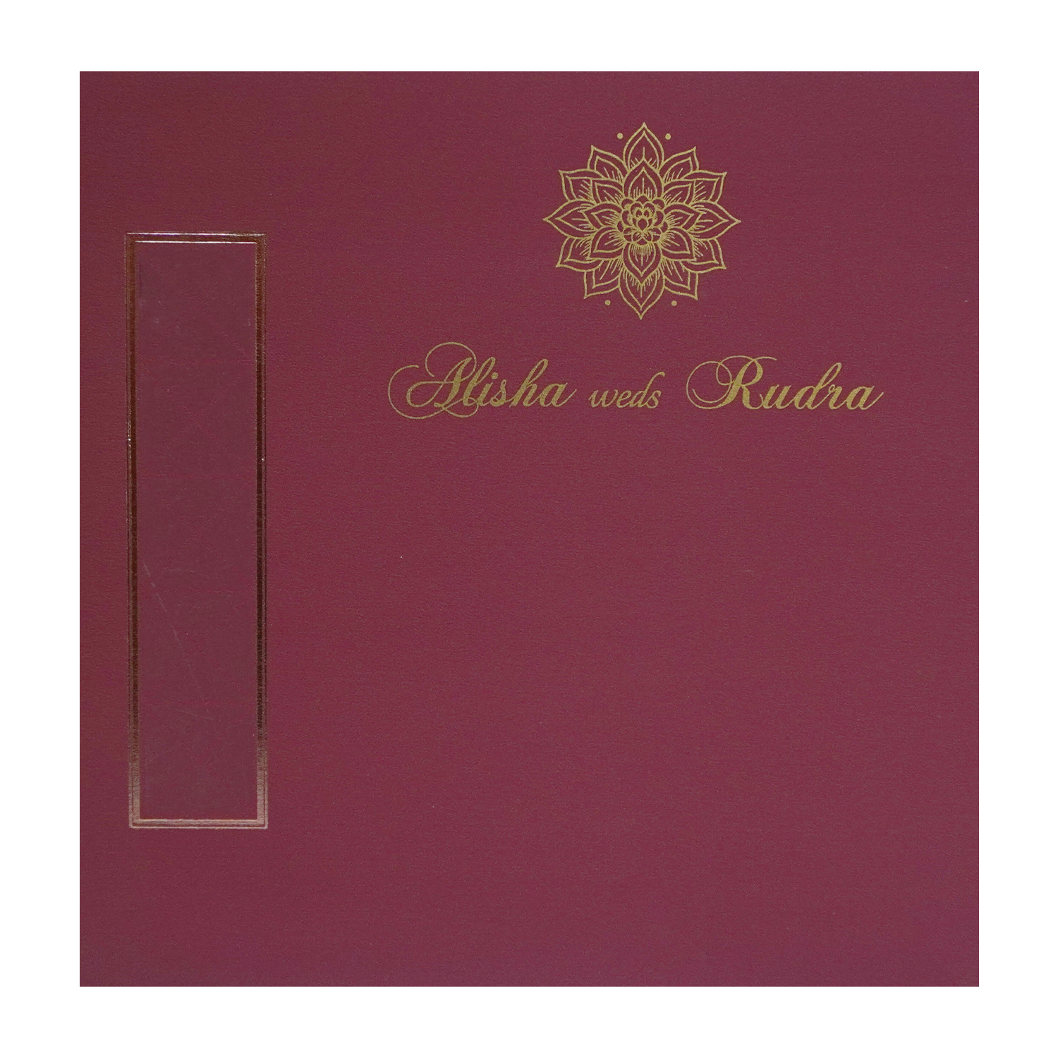 Deep Red Single Sheet Invitation Card-KRCS7461